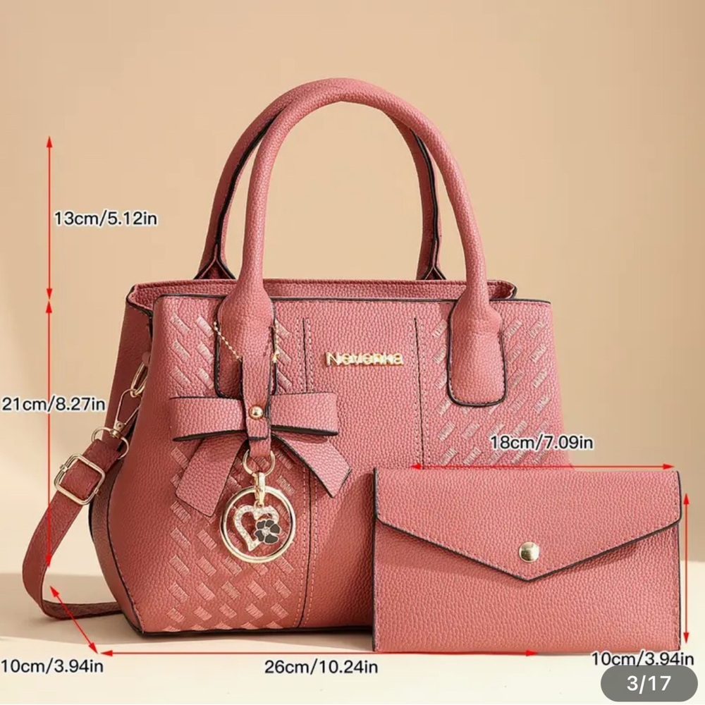 Pink Handbag and Wallet Set - Picture 2 of 2